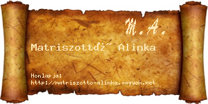 Matriszottó Alinka névjegykártya